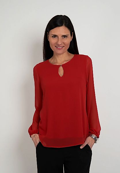 Seidel Moden Langarmbluse mit gerafftem Rundhals, günstig online kaufen