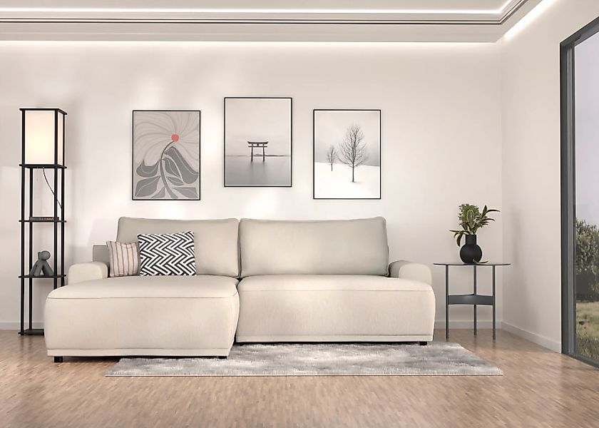 TRENDMANUFAKTUR Ecksofa "Fordon, Schlafsofa mit Bettkasten, Couch in L-Form günstig online kaufen