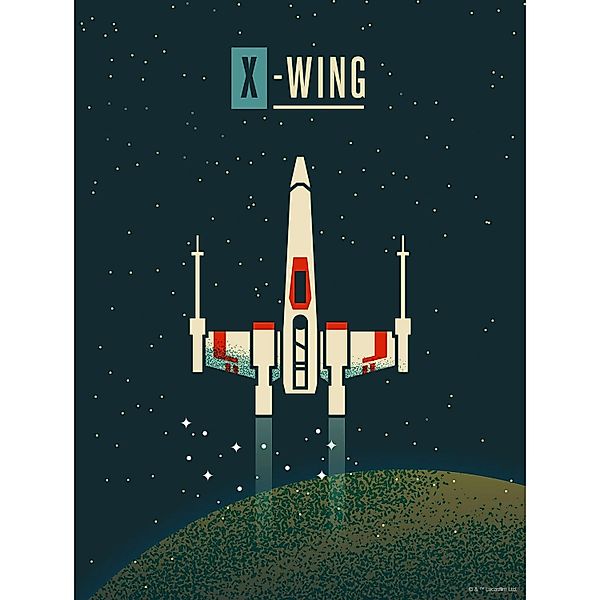 Disney Poster Star Wars X-Wing Dunkelblau 30 cm x 40 cm 612858 günstig online kaufen