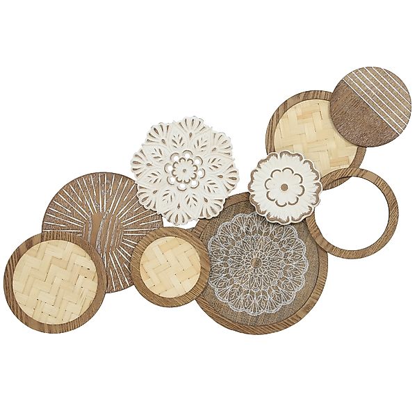 HOMCOM Moderne Holzwanddekoration, geometrische Holzwandskulptur, einzigart günstig online kaufen