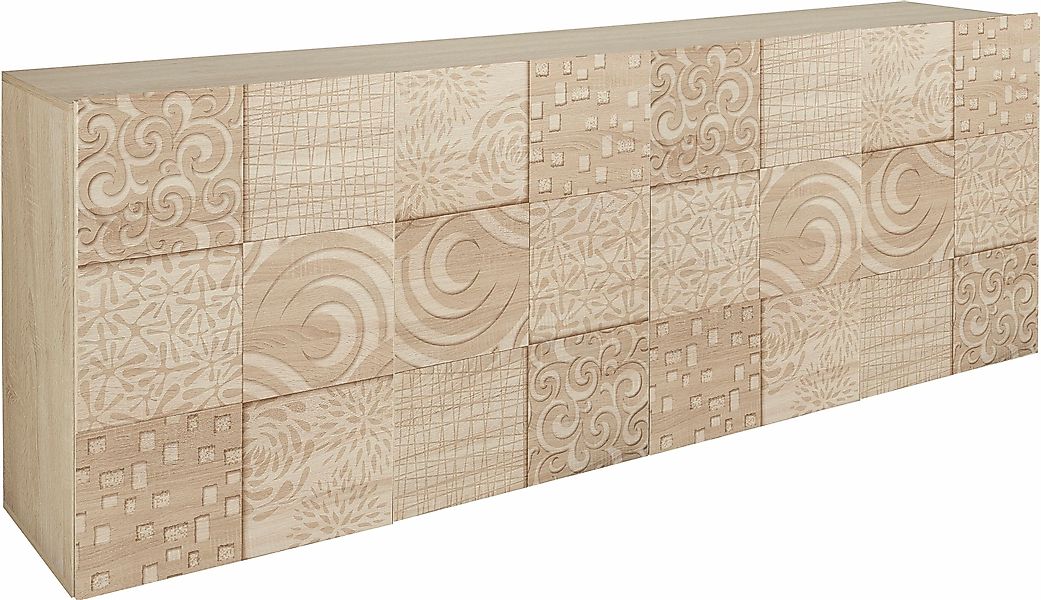 INOSIGN Sideboard "Miro", Breite 241 cm mit dekorativem Siebdruck günstig online kaufen