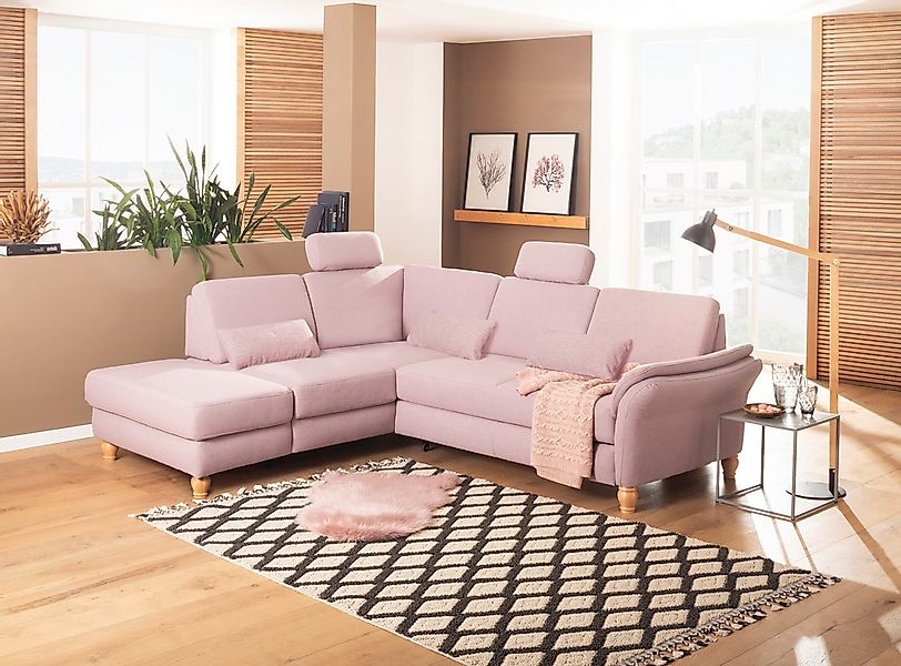 Home affaire Ecksofa "Palace L-Form" incl. Sitztiefenverstellung, wahlweise günstig online kaufen