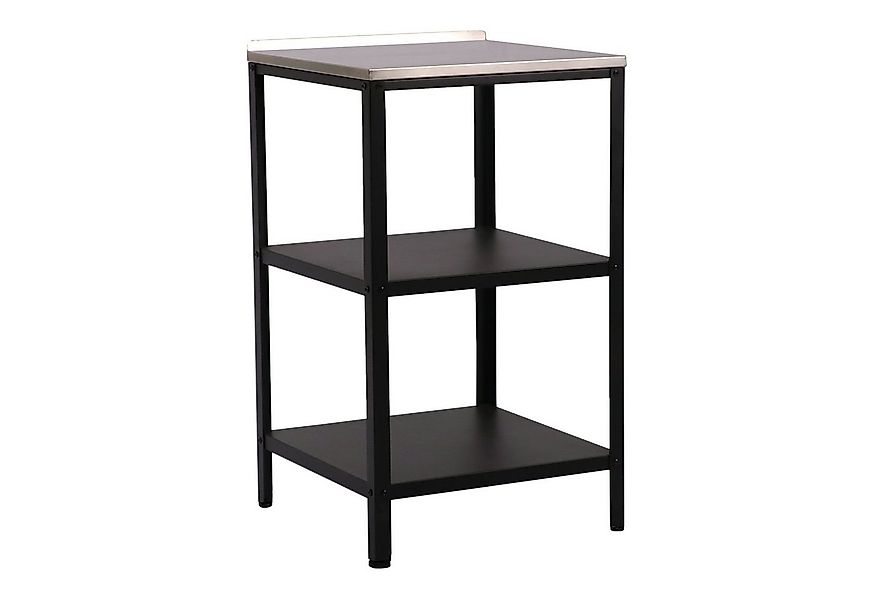 casa.pro Standregal, »Bolognano« Gartenregal 92x50x50 cm Schwarz/Silber günstig online kaufen