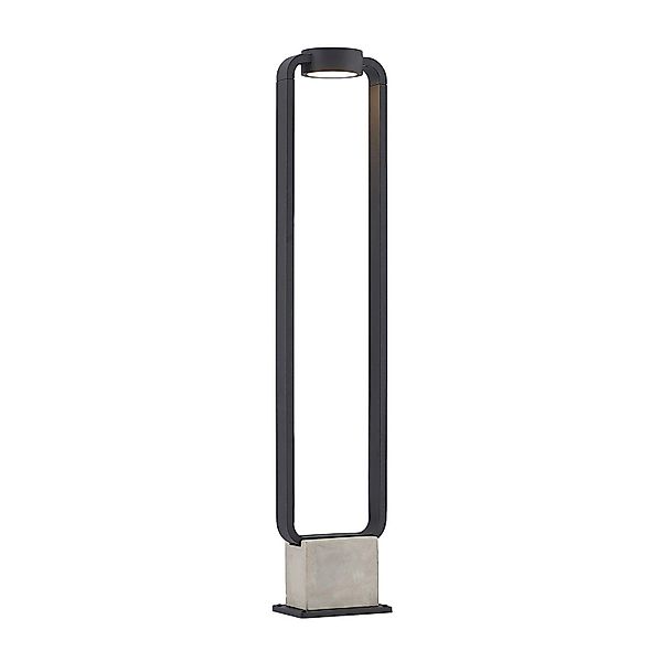 Lucande LED Beton Außenleuchte Belna 9619257 Modern in Schwarz aus Beton Al günstig online kaufen