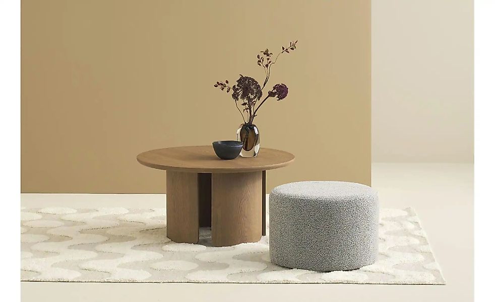 SCHÖNER WOHNEN Kollektion Pouf   ¦ grau ¦ Maße (cm): H: 34  Ø: 50 Polstermö günstig online kaufen