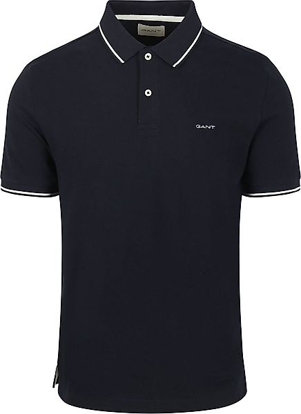 Gant Tipping Piqué Poloshirt Navy - Größe 3XL günstig online kaufen