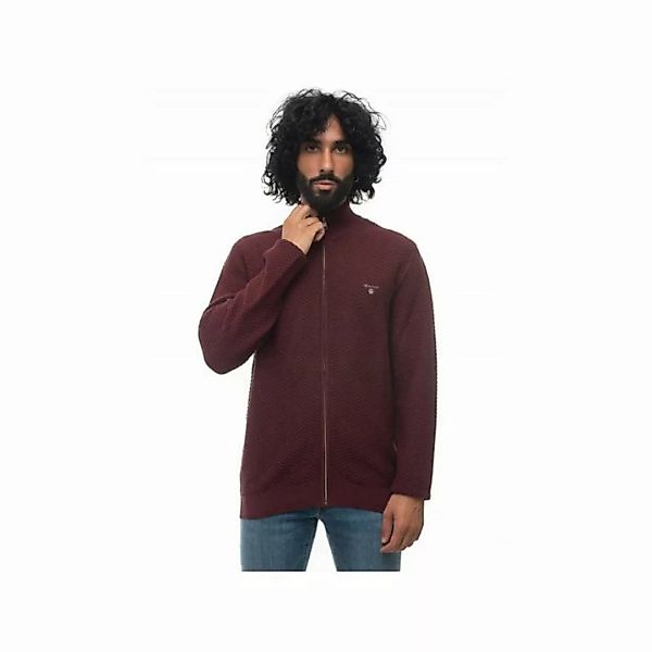 Gant V-Ausschnitt-Pullover burgundy regular fit (1-tlg) günstig online kaufen