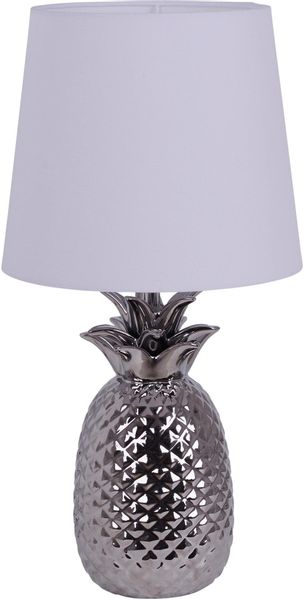 Näve Tischleuchte Keramik Ananas Matt Silber 45 cm günstig online kaufen
