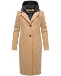 Navahoo Langmantel "Kekstraum 14" Damen Mantel in Woll-Optik mit herausnehm günstig online kaufen