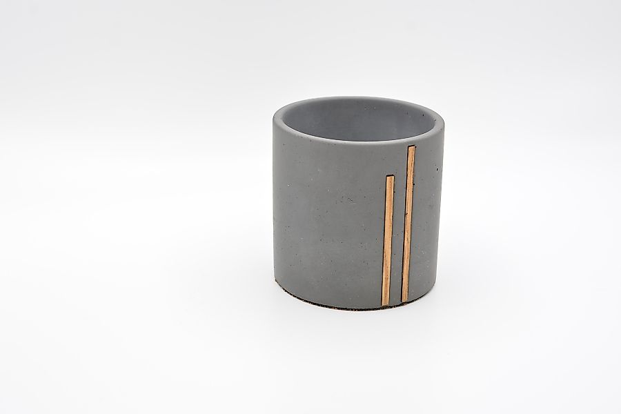 Bannik Blumentopf aus Beton und Holz, günstig online kaufen