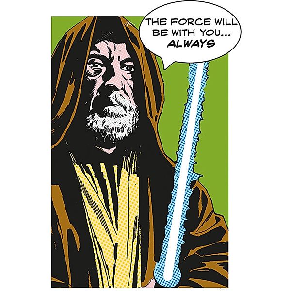 Komar Bild "Star Wars Classic Comic Quote Obi Wan" Star Wars 1 Stk. tlg. Wa günstig online kaufen