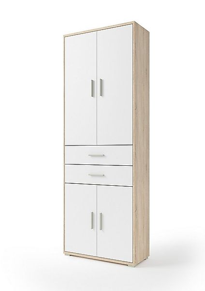 PREISBRECHER Aktenschrank Clermont (BxHxT: 79,1x221,2x35 cm) in Sonoma/Eich günstig online kaufen