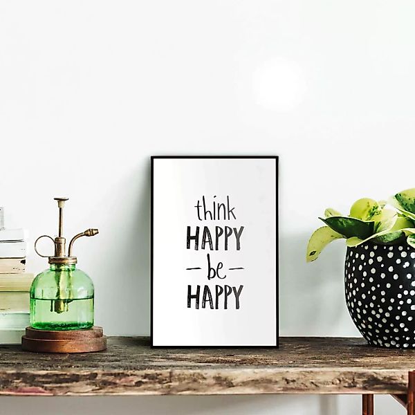 Reinders! Poster »Think happy, be happy« günstig online kaufen