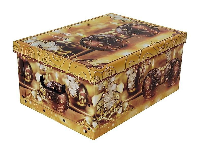 Kreher Aufbewahrungsbox Aufbewahrungsbox, Dekokarton - Motiv: Weihnachtsker günstig online kaufen