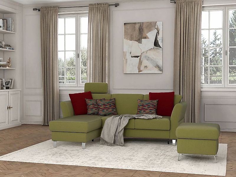 sit&more Ecksofa »Visby L-Form«, wahlweise mit Bettfunktion und Bettkasten, günstig online kaufen
