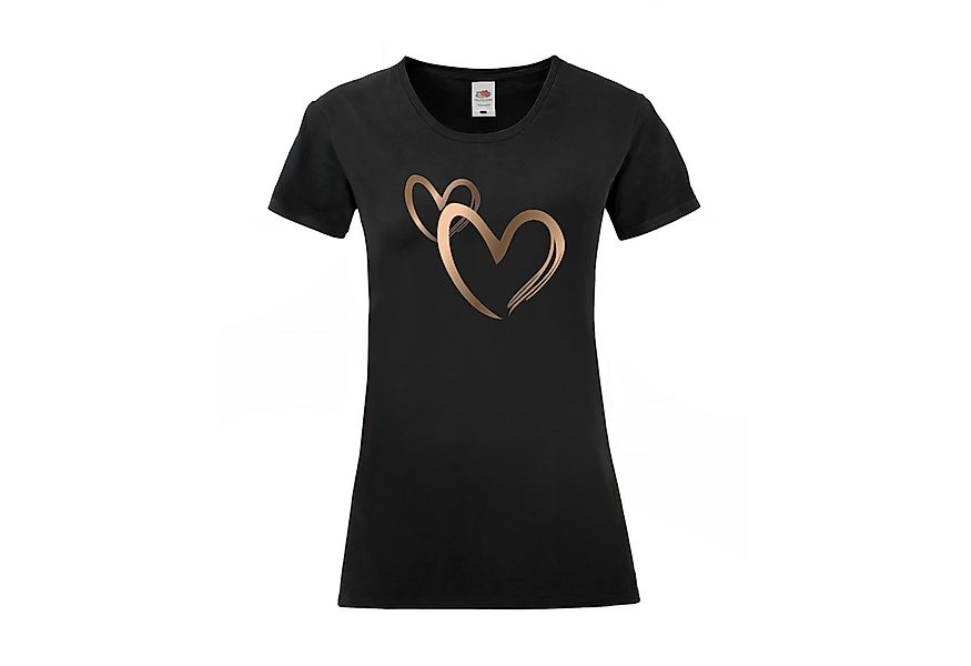 PAULGOS T-Shirt Damen T-Shirt "Herzen rosegold" günstig online kaufen