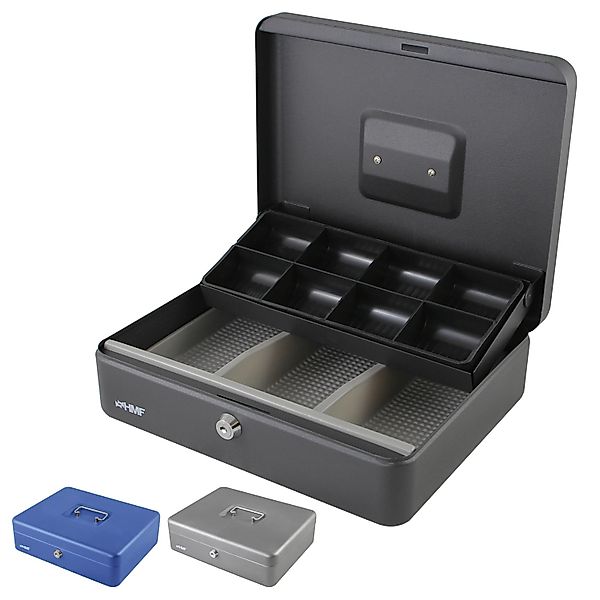 HMF 108-02 Geldkassette Münzzählbrett 30 x 24 x 9 cm Schwarz günstig online kaufen