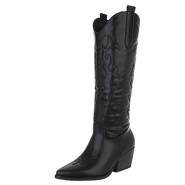 Ital-Design Elegante Damen-Stiefel mit hohem Schaft günstig online kaufen