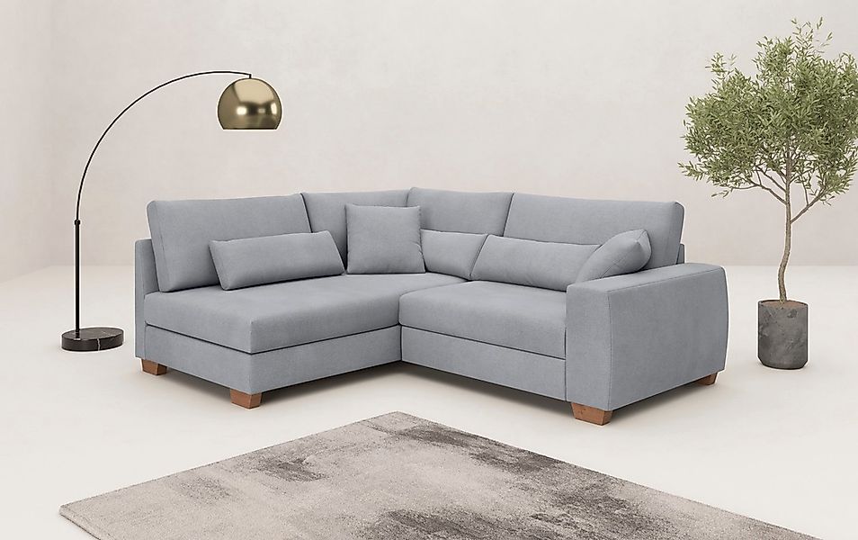 Mr. Couch Ecksofa "Hilla L-Form" Mit Federkern, wahlweise mit Bettfunktion günstig online kaufen