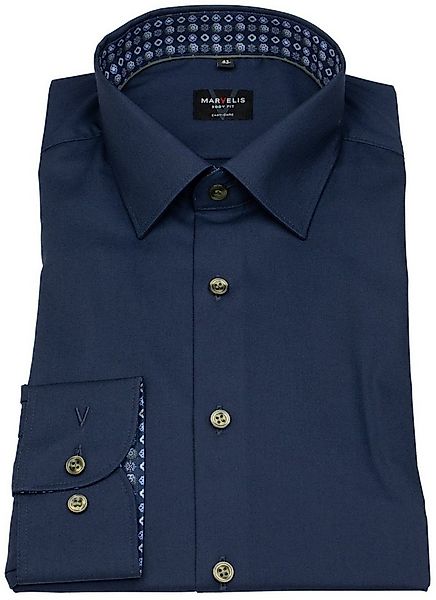 MARVELIS Businesshemd Body Fit stark tailliert Kentkragen günstig online kaufen