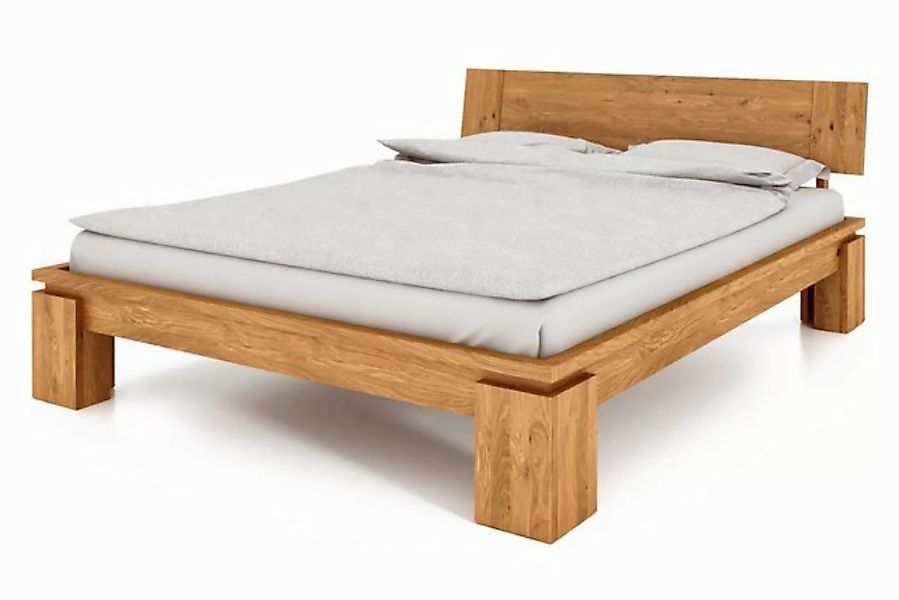 byoak Bett VINCI 200 x 210 aus Massivholz, mit Holzkopfteil, Naturgeölt günstig online kaufen