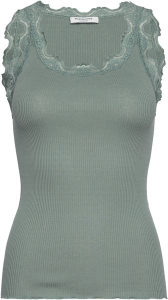 rosemunde Achseltop "Babette Seiden Top" ohne Ärmel, mit Spitze, Rundhalsau günstig online kaufen