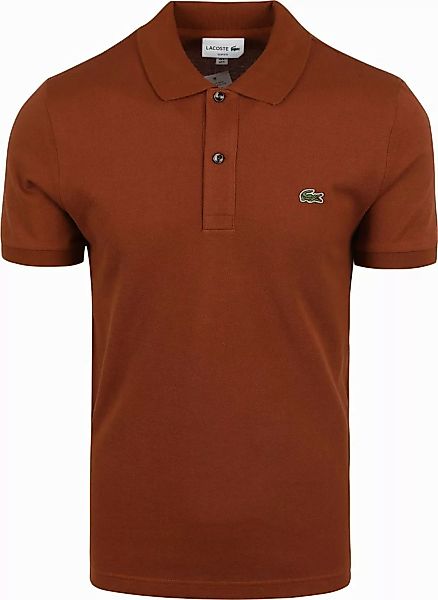 Lacoste Polohemd Pique Rostbraun - Größe S günstig online kaufen