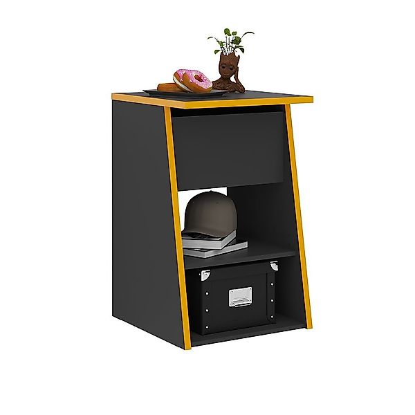 Lomadox Regal ZADAR-10, anthrazit mit orange, günstig online kaufen