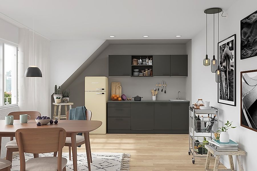 OPTIFIT Küchenzeile »Palma« Breite 210 cm, wahlweise mit E-Geräten, seitenv günstig online kaufen