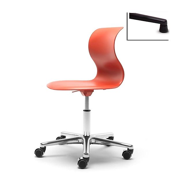 Kinderstuhl Pro 5 korallrot Aluminium polliert (+40€) Kunststoffgleiter Nei günstig online kaufen