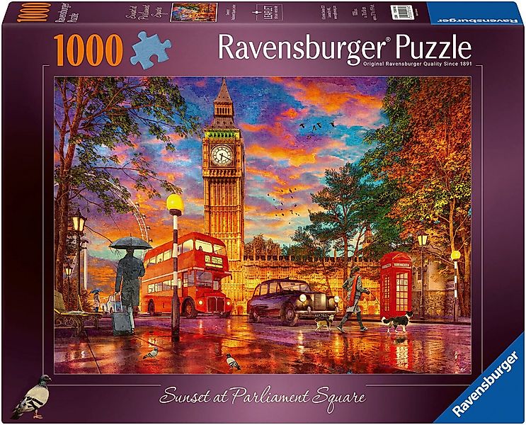 Ravensburger Puzzle Sonnenuntergang in London, 1000 Puzzleteile, Made in Ge günstig online kaufen