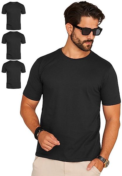 DAILY COTTON T-Shirt BASETEEO (Packung, 3er-Pack) Herren Basic Kurzarm Rund günstig online kaufen