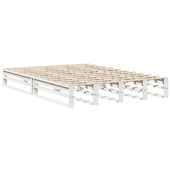 vidaXL Massivholzbett ohne Matratze Weiß 120x190 cm Kiefernholz 850864 günstig online kaufen