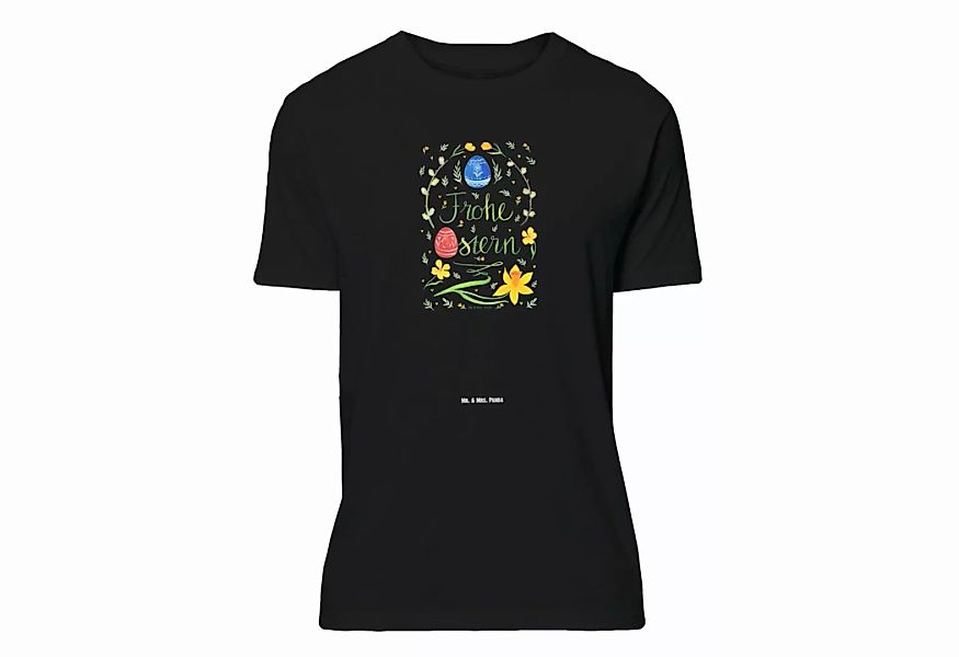 Mr. & Mrs. Panda T-Shirt Frohe Ostern - Schwarz - Geschenk, Osterblume, bem günstig online kaufen