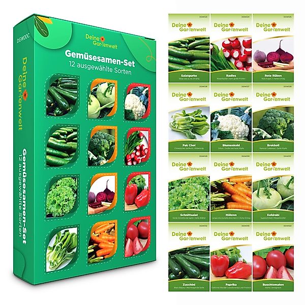 Deine Gartenwelt Gemüse Samen-Set mit 12 Sorten günstig online kaufen