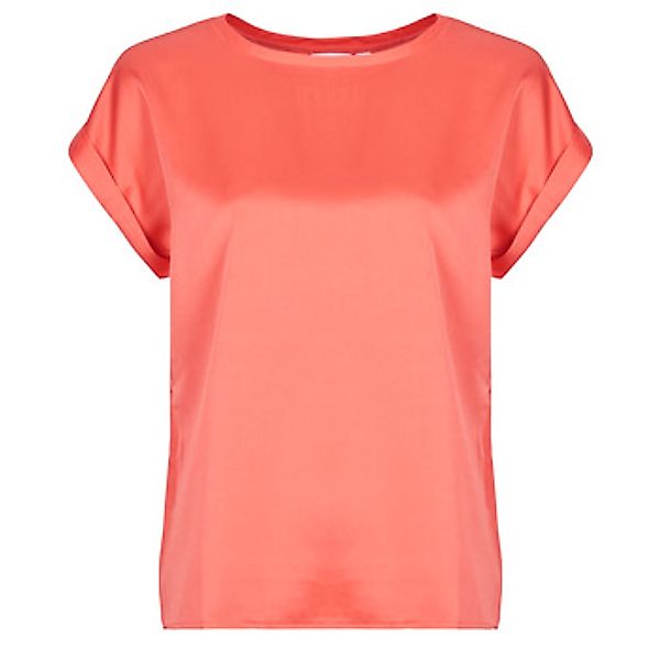 Vila Kurzarmshirt "VIELLETTE S/S SATIN TOP - NOOS", Satin Optik günstig online kaufen