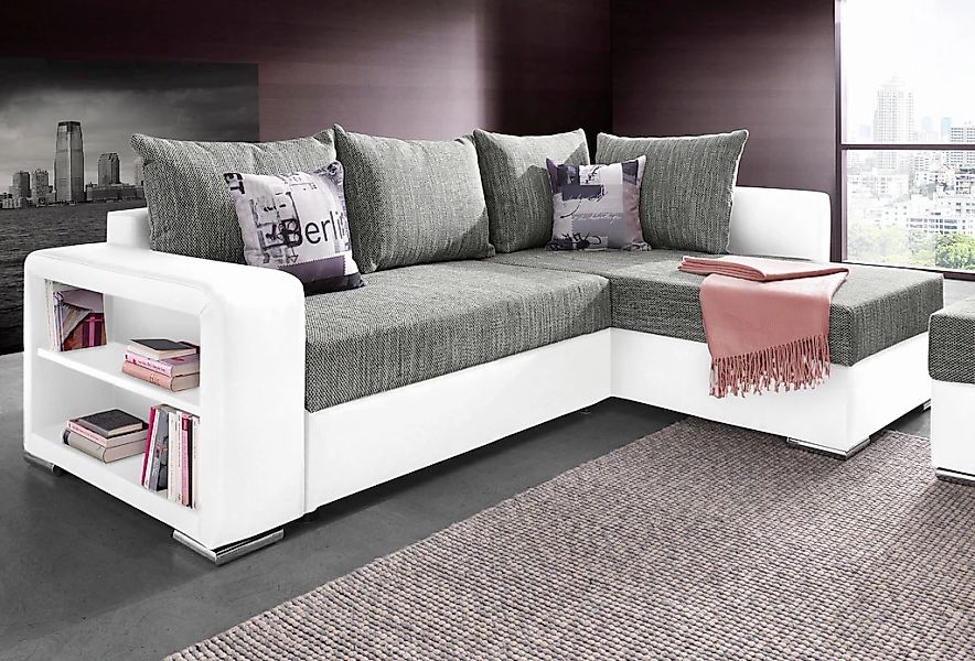 COLLECTION AB Ecksofa "John L-Form", mit Bettfunktion, Bettkasten und integ günstig online kaufen