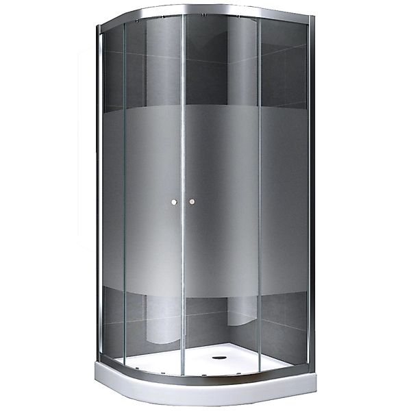 Dein Bau Projekt Dusche Viertelkreis Teilsatiniert 90 x 190 x 90 cm o. Wann günstig online kaufen