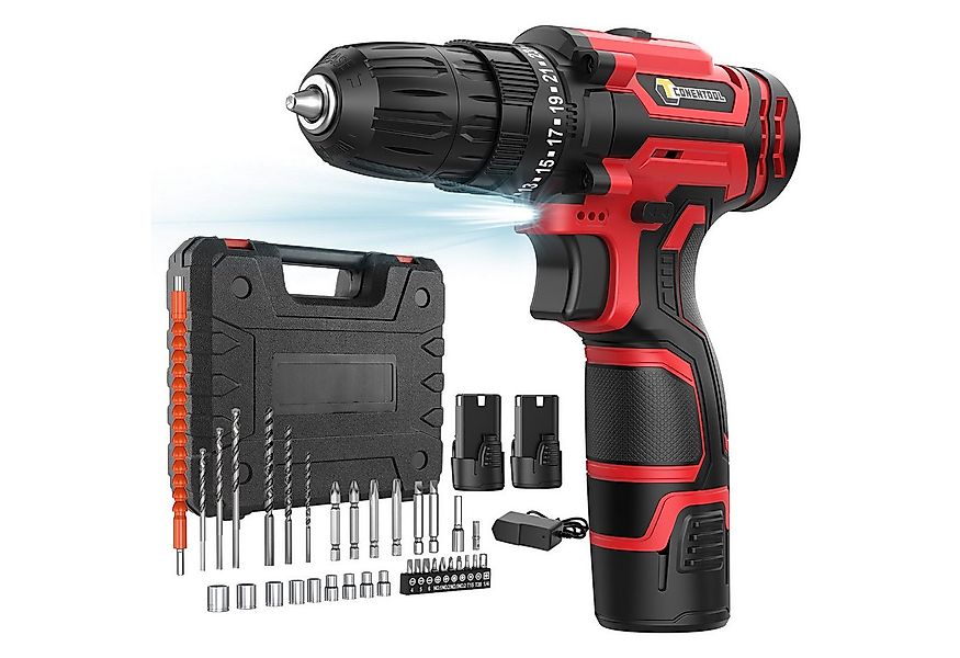 CONENTOOL Akku-Bohrschrauber Akku-Schrauber, 2 Geschwindigkeiten, 220-240 V günstig online kaufen