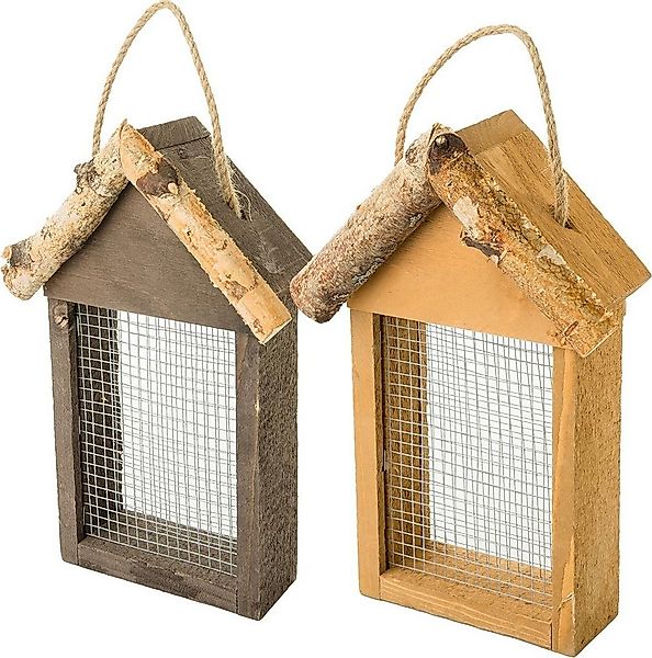 Centi Vogelhaus 2er Set Vogelfutterspender mit Gitter, Vogelfutterstation, günstig online kaufen