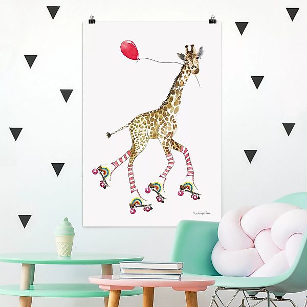 Poster Giraffe auf Freudenfahrt günstig online kaufen