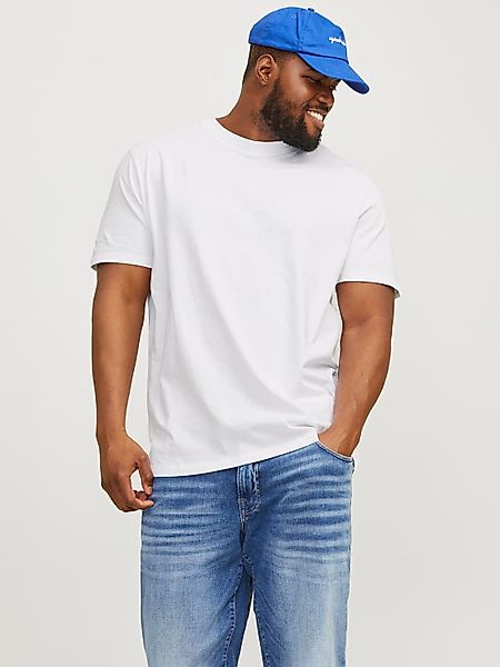 Jack&Jones T-Shirt aus Biobaumwolle Farbe weiß Größe: 5XL günstig online kaufen
