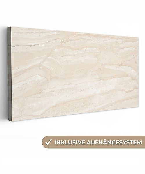 OneMillionCanvasses® Leinwandbild Panorama Marmor - Kalk - Sand - Textur, F günstig online kaufen
