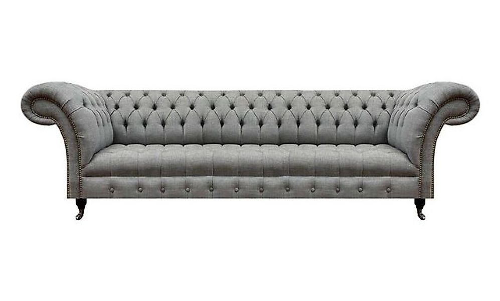 Xlmoebel 4-Sitzer Neues Luxus-Grau Chesterfield-Sofa für das Wohnzimmer, Pl günstig online kaufen