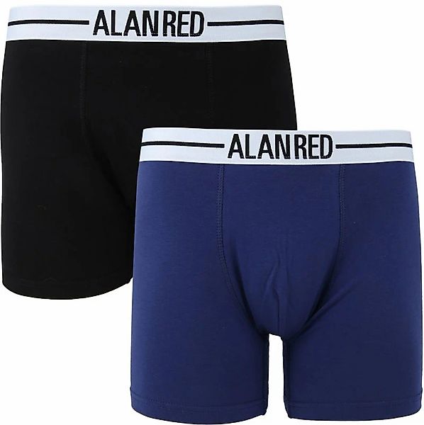 Alan Red Boxer Dunkelblau/Schwarz 2er-Pack - Größe S günstig online kaufen