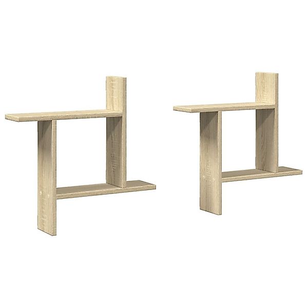 vidaXL Regal Wandregale 2 Stk. Sonoma-Eiche günstig online kaufen