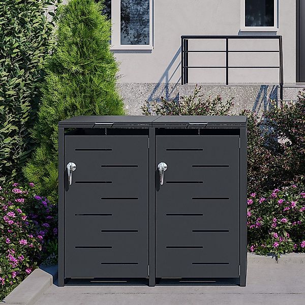 STEELSØN Mülltonnenbox Diorus 240L, abschließbar (Anthrazit, günstig online kaufen