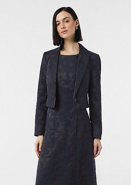 comma Jackenblazer Indoor-Blazer Kurzer Jacquard-Blazer günstig online kaufen