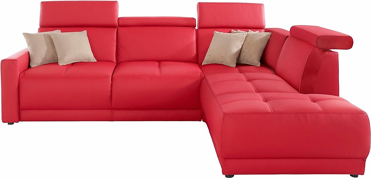 DOMO collection Ecksofa "Ava, moderne Sitzheftung mit toller Doppelnaht, ko günstig online kaufen