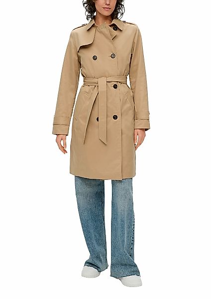 s.Oliver Trenchcoat, mit Knopfleiste und Bindegürtel günstig online kaufen